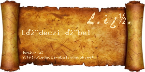 Lédeczi Ábel névjegykártya