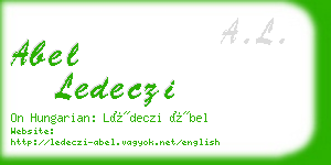 abel ledeczi business card